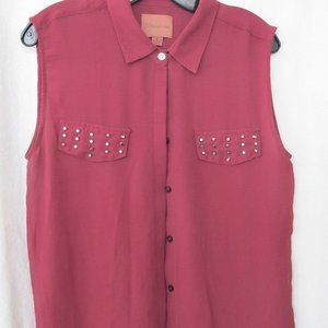 Must Bundle - I Madeline Stud Accent Sheer Top - Small